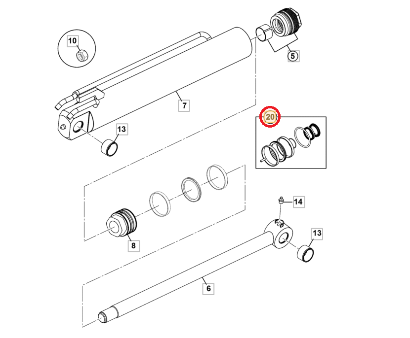 Комплект уплотнений MINI JCB 8016-8020 332 / Z2200