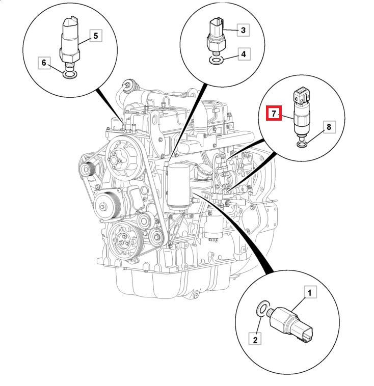 ДАТЧИК ТУШЕНИЯ ESOS JCB 3CX 4CX OEM
