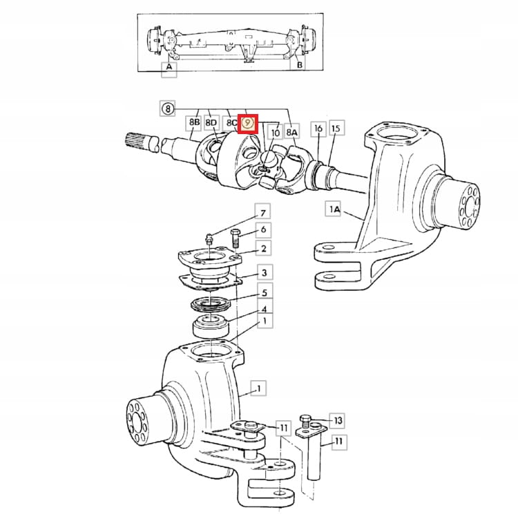 ПОЛУОСЕВОЙ КРЕСТ JCB 3CX 4CX 914/86202 SPICER !!!