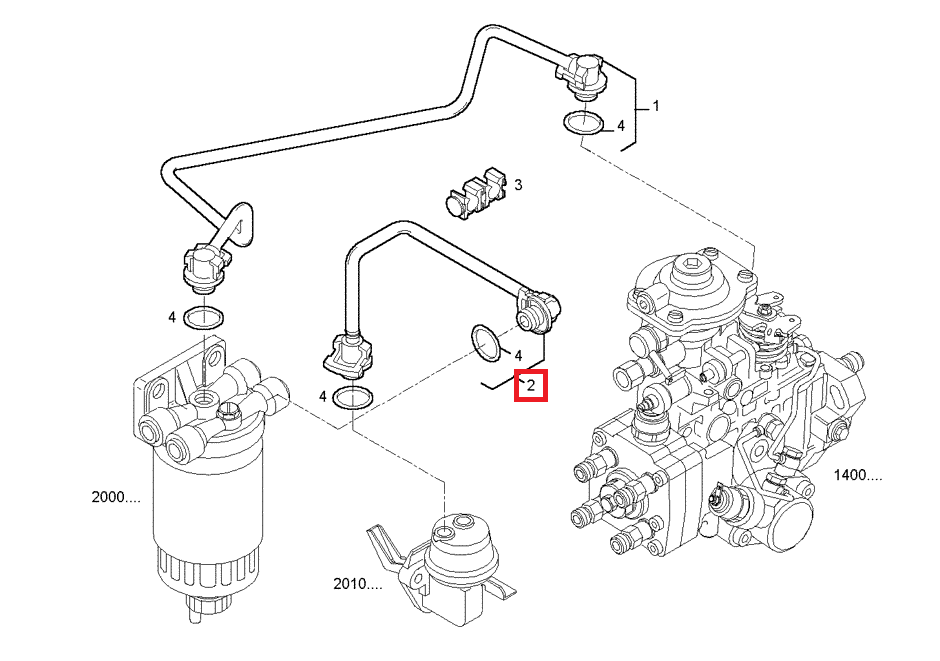 ТОПЛИВОПРОВОД CASE 580M 590SM 588G 2852594