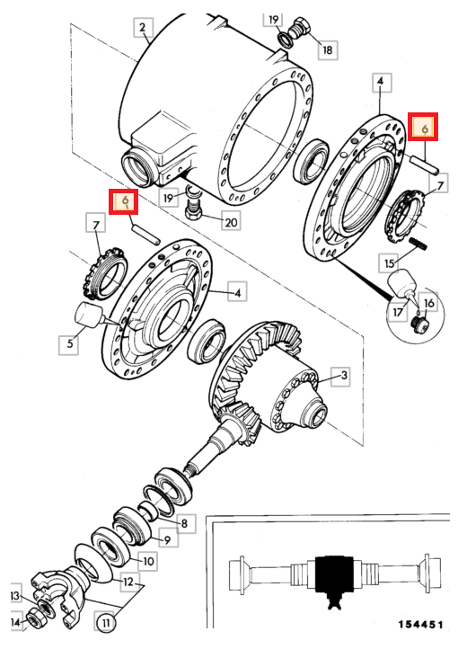 ШТИФТ ДИФФЕРЕНЦИАЛА JCB 826/00919