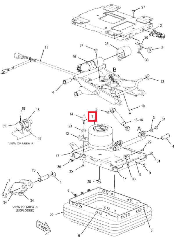 ПОДУШКА СИДЕНЬЯ CAT 428C 442D 428D 428F 1631135