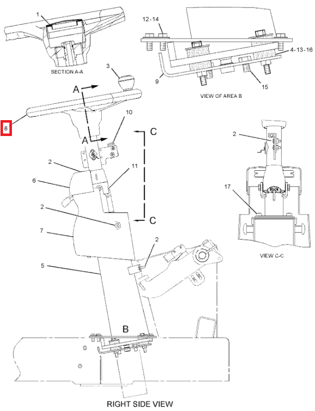 РУЛЬ CAT 906 908 914 2552743 255-2743 OEM !