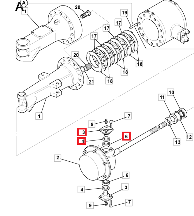 НАБОР ШТИФТОВ КРОССОВЕРА JCB 3CX 4CX 458/20061 TIMKEN