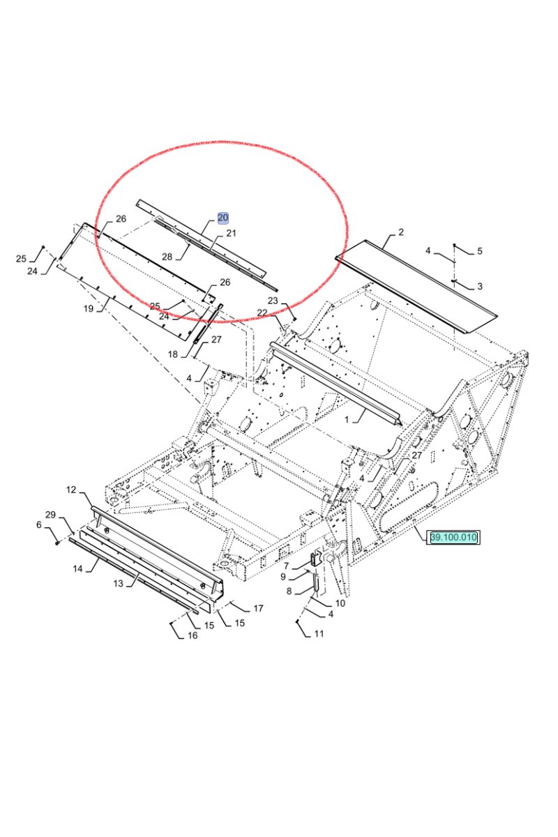 Fartuch NEW HOLLAND CASE CNH 87542439