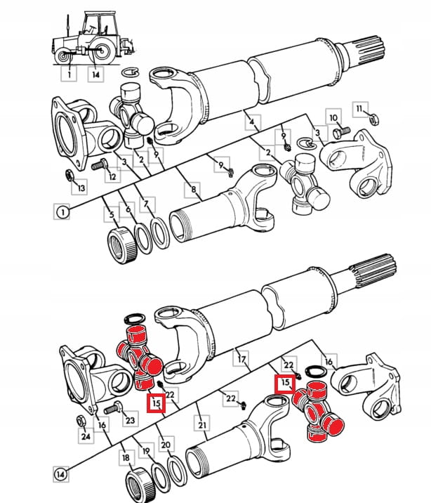 КРЕСТОВИНА ПРИВОДНОГО ВАЛА CAT 1180642 446B 446D