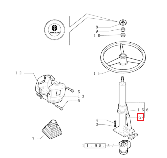 ПРИВОД РУЛЕВОЙ КОЛОНКИ NEW HOLLAND 85824197 OEM