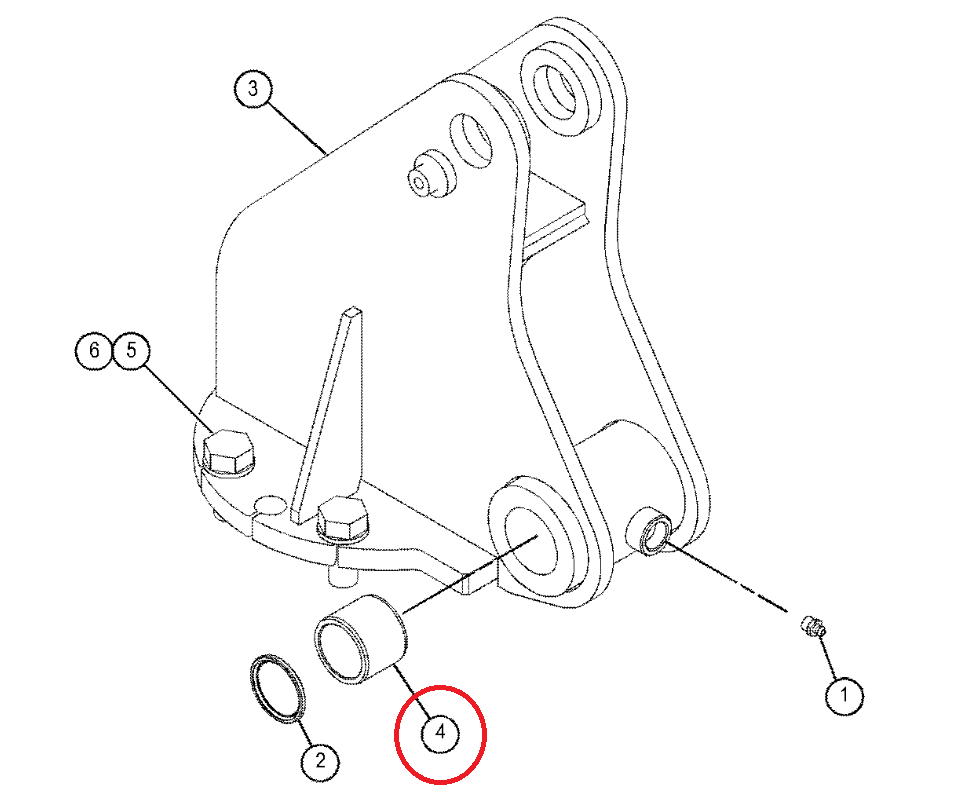 Рукав конец руки CAT 303 2658715 40x50 / 40
