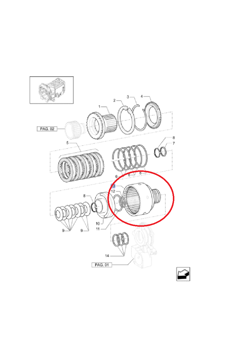 Корзина сцепления NEW HOLLAND CNH 87373864