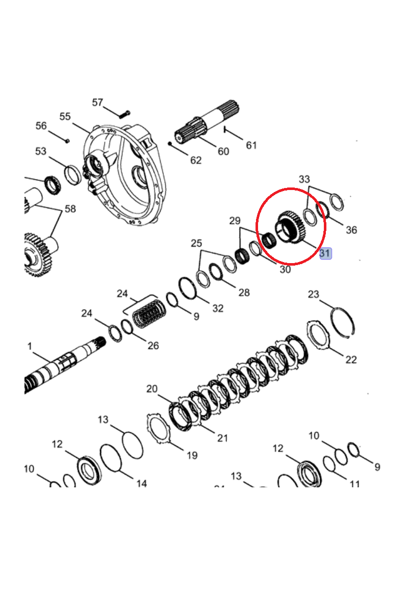 Коробка передач 37 зубьев New Holland CASE CNH 87773400 - 1342495C1