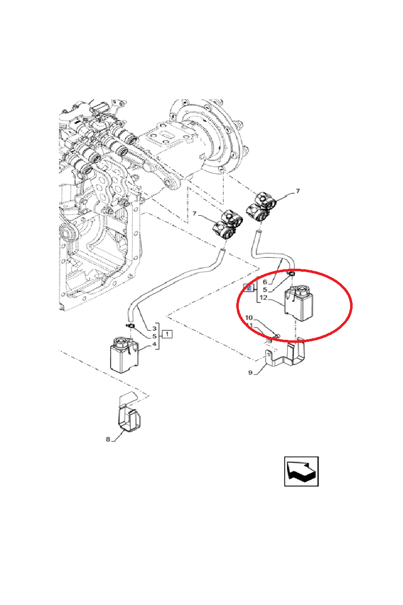 Гидравлический резервуар New Holland CNH 84317440 - 47712225