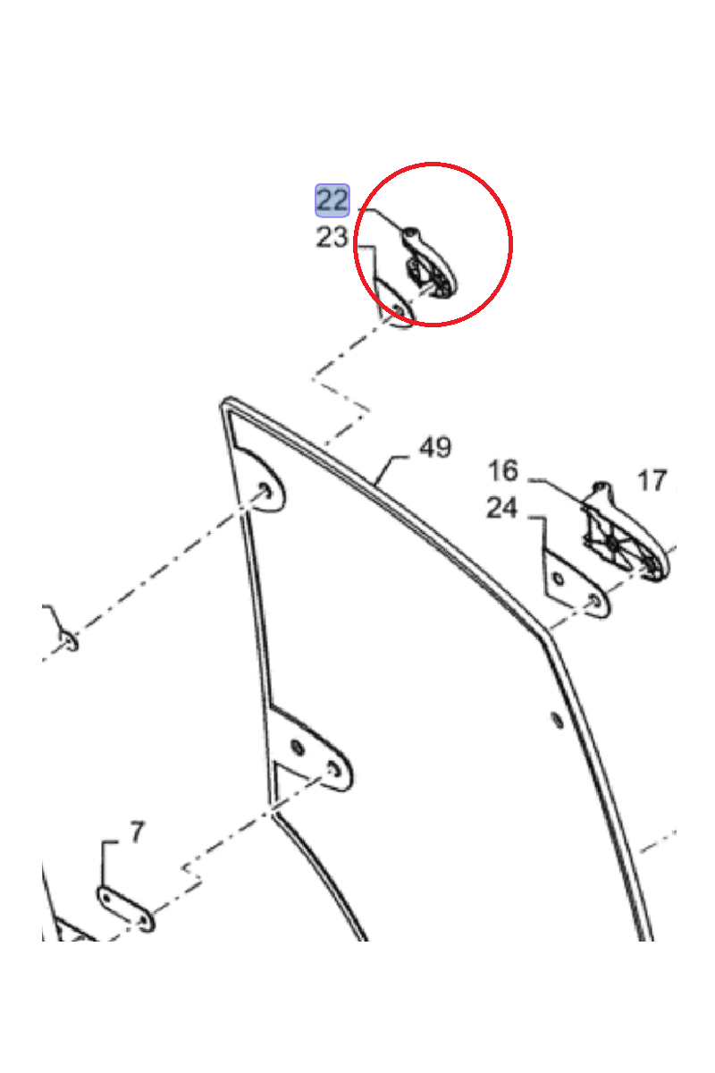 Засов для левой двери CASE CNH 87774000 - 304921A1