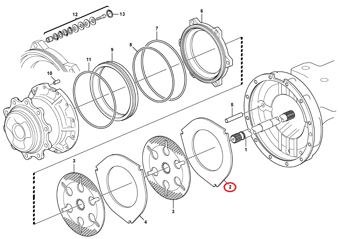 ТОРМОЗНАЯ ПРОКЛАДКА VOLVO BL 60 61 70 71 11716580