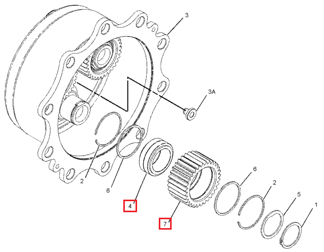 СПУТНИКИ + ПОДШИПНИКИ CAT 428 432 TH 1990760