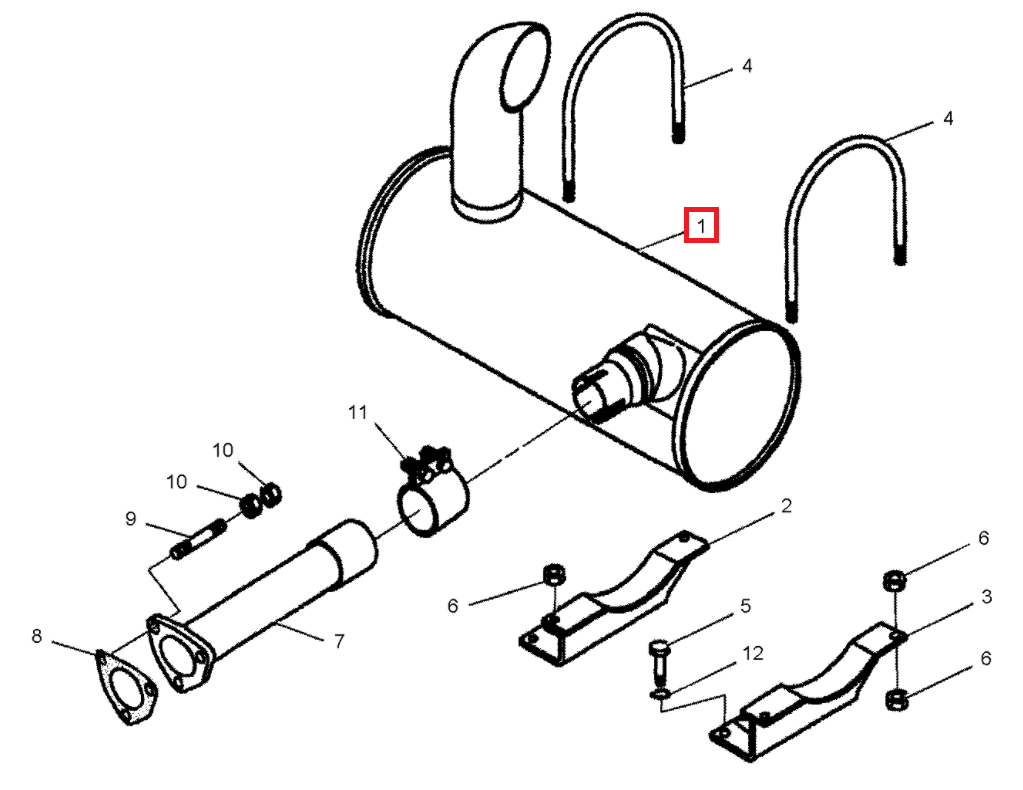 ГЛУШИТЕЛЬ ВЫХЛОПНОЙ ТРУБЫ ЭКСКАВАТОРА CAT 318C 320C 2666251