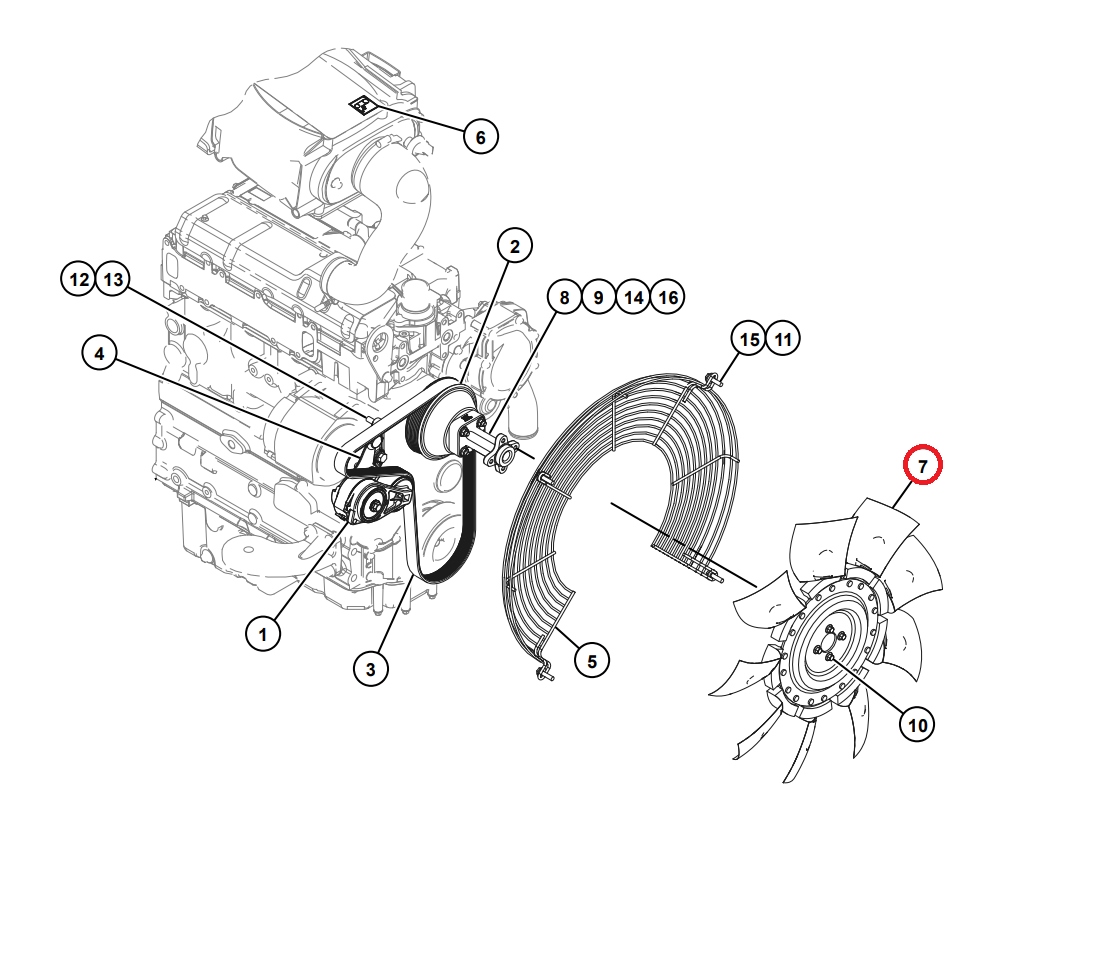 ВЕНТИЛЯТОР CAT 416F 444F 3745381