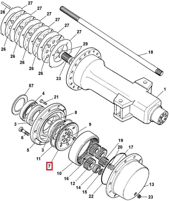 ЦЕНТРАЛЬНОЕ КОЛЕСО СТУПИЦЫ JCB 3CX 4CX 450/12702