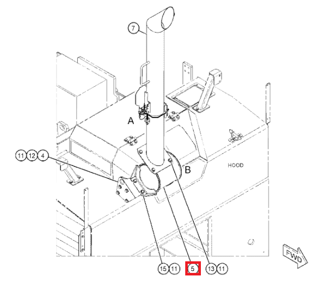 ГЛУШИТЕЛЬ ВЫХЛОПНОЙ ТРУБЫ CAT 416F 428F 432F 434F 3593495