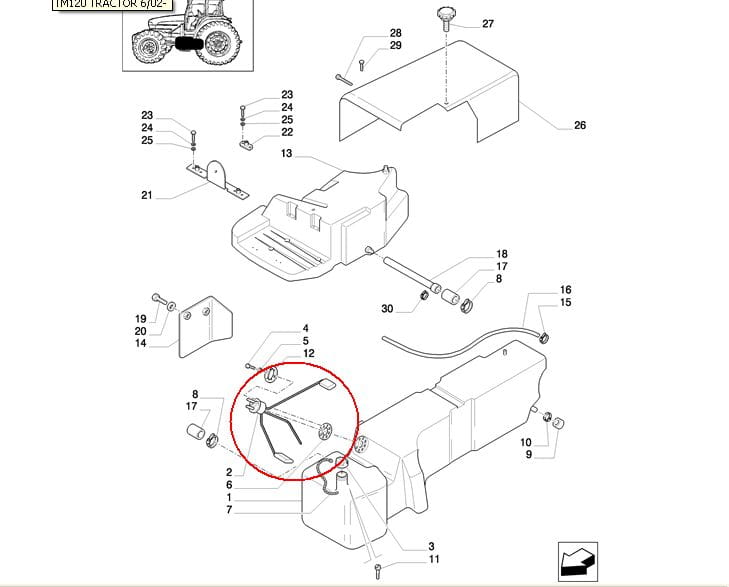 ЧЕХОЛ ДЛЯ ТОПЛИВНОГО БАКА NEW HOLLAND CASE 82014070 - 82023182