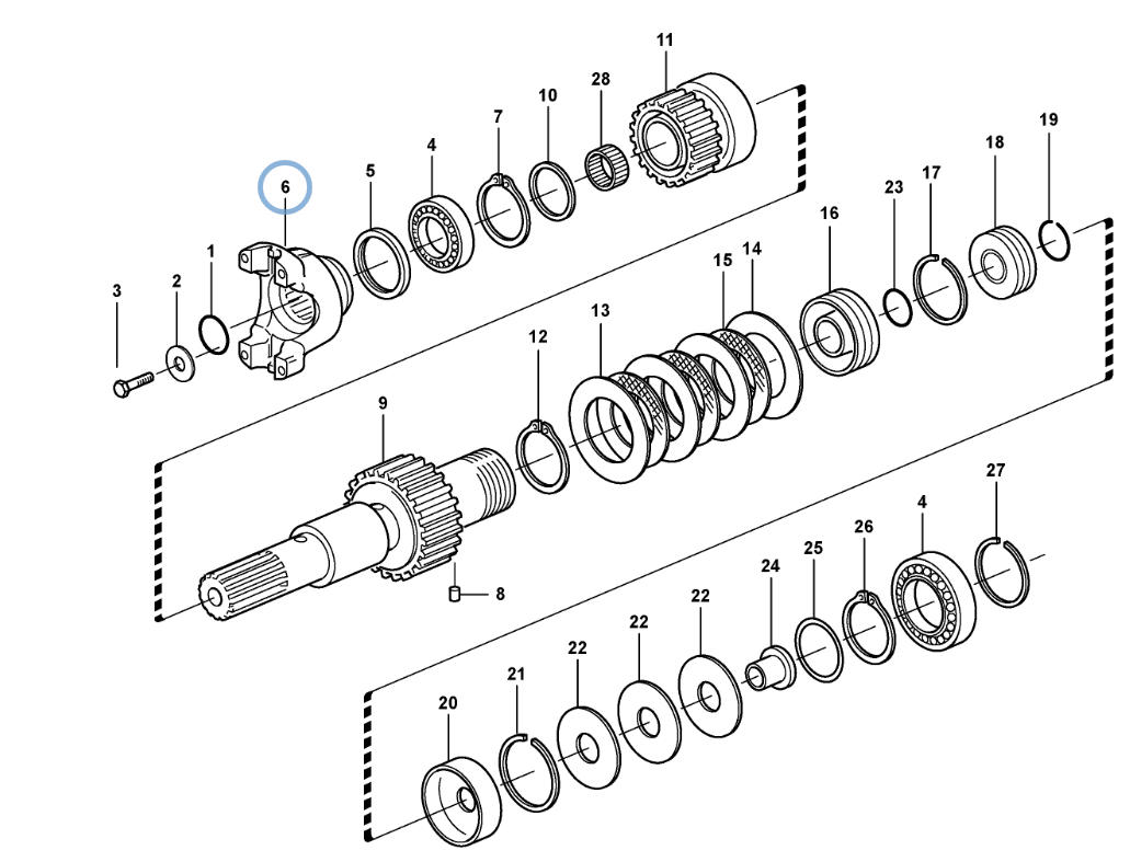 ФЛАНЕЦ ПЕРЕДНЯЯ ЗАДНЯЯ КОРОБКА KOMATSU WB93R CA0137303