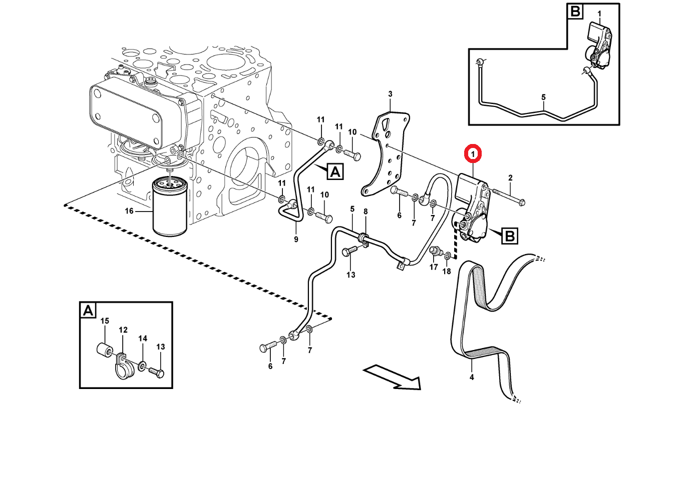 НАСОС ТОПЛИВНЫЙ НАСОС ДЛЯ VOLVO BL71 РЕМЕНЬ 20518337