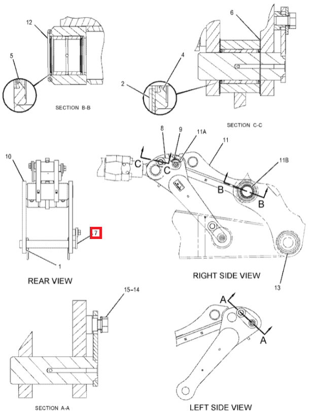 ШТИФТ ЭКСКАВАТОР CAT M313C M315C M316D 1980868