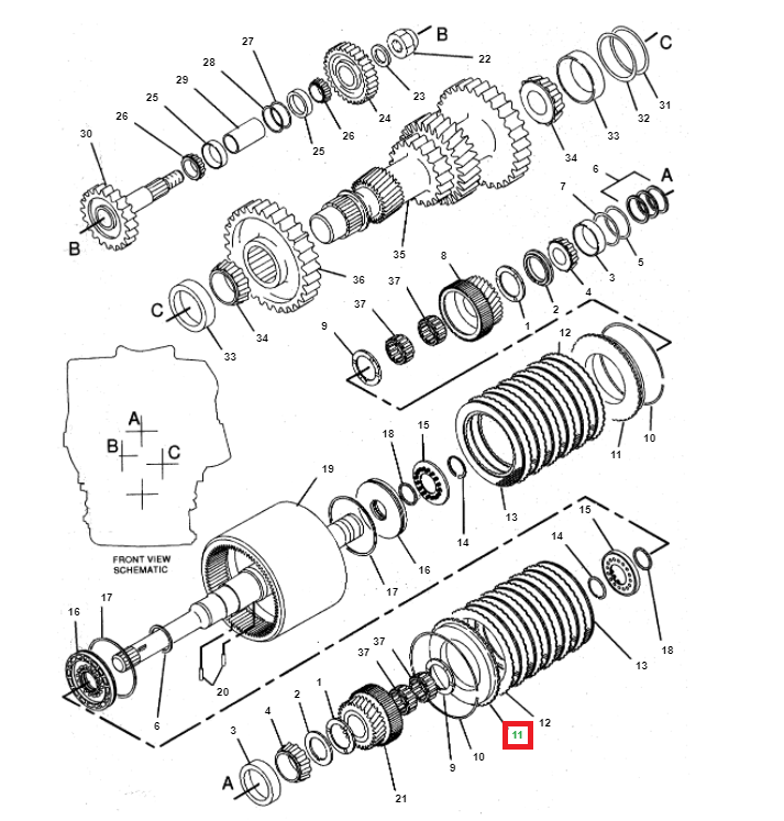 RETAINER DESTANAS КОРОБКА ПЕРЕДАЧ CAT 428B 6Y1254