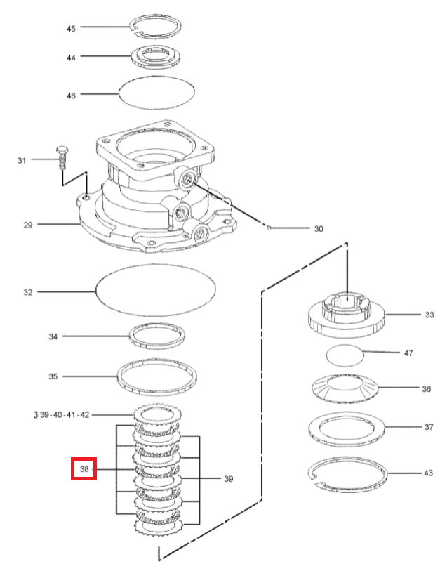 Фрикционный диск поворотного стола CAT M315 M320 1324268