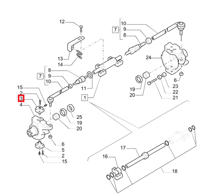 ВЕРХНИЙ КОНТАКТ КРОССОВЕРА CAT TH414C TH336C 3207369