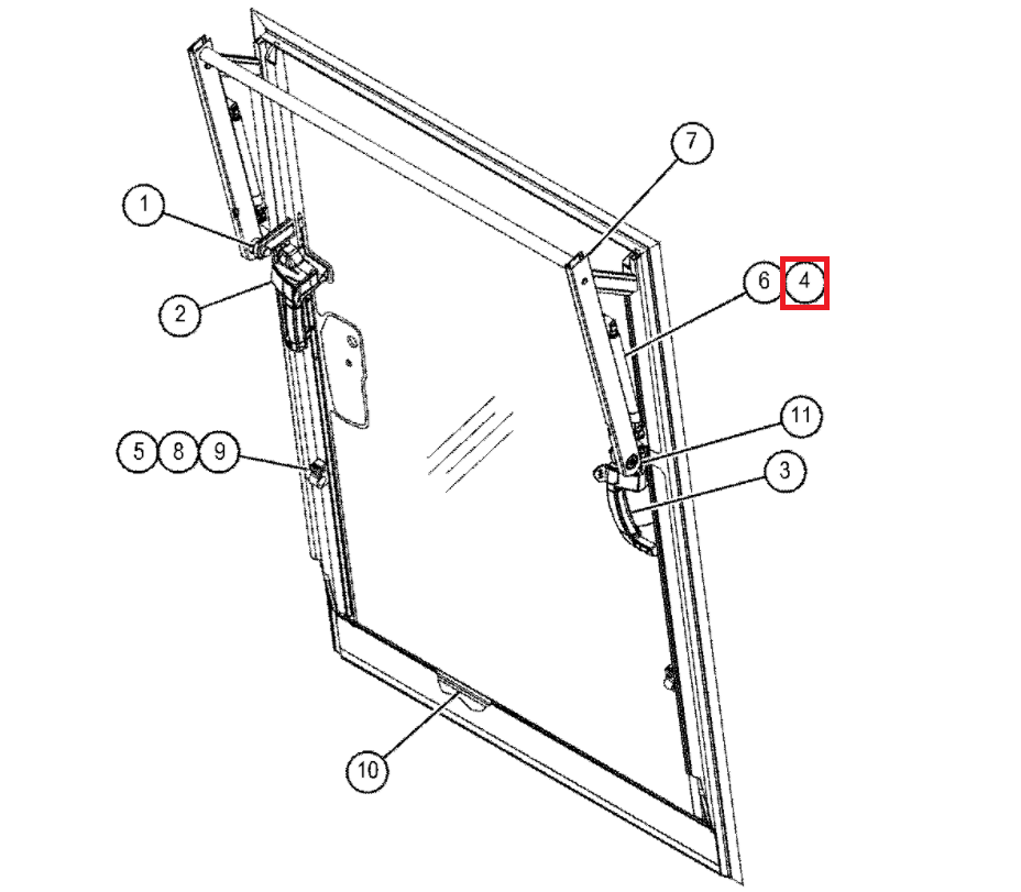 ОЭМ ВЕСНЫ 428Ф 4386971 КЭТ 428Ф ЗАДНЕГО СТЕКЛА ГАЗА