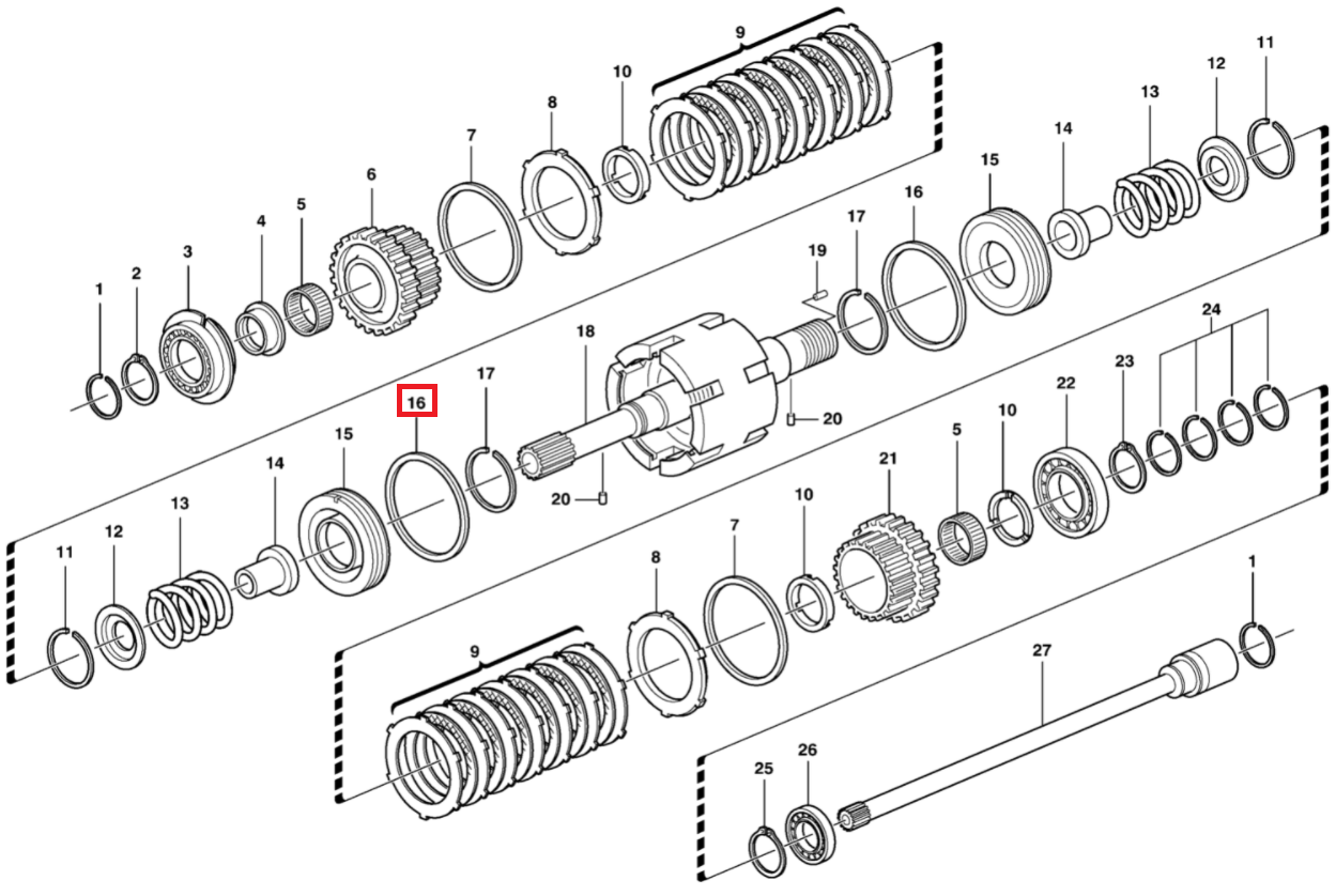 ПРОКЛАДКА ПОРШНЯ СЦЕПЛЕНИЯ VOLVO BL 71 11709092