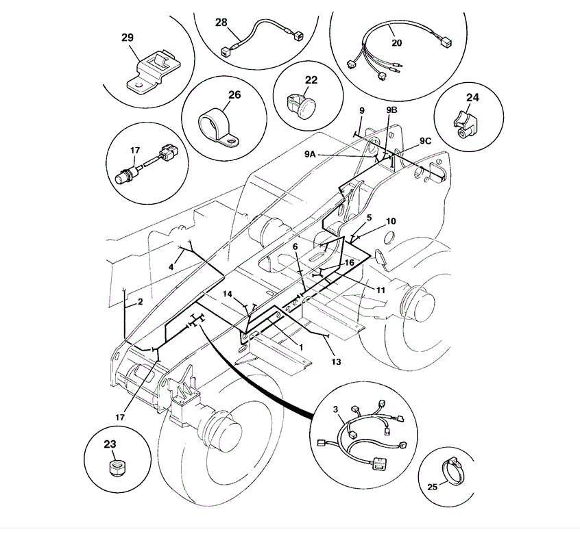 ЖГУТ ПРОВОДОВ JCB ТЕЛЕСКОП 531 535 536