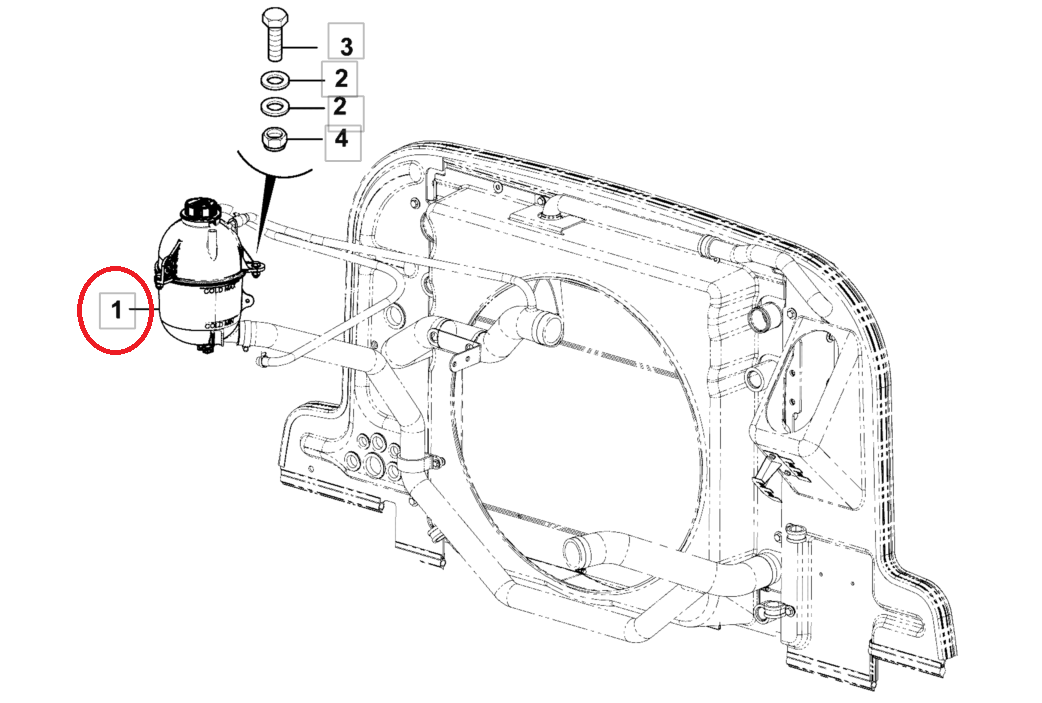Расширительный бак JCB 3CX 4CX 128 / D1283 OEM