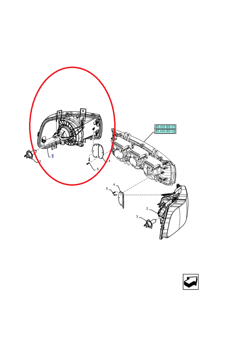 ПЕРЕДНИЙ ФОНАРЬ LEWY NEW HOLLAND CNH 87455673