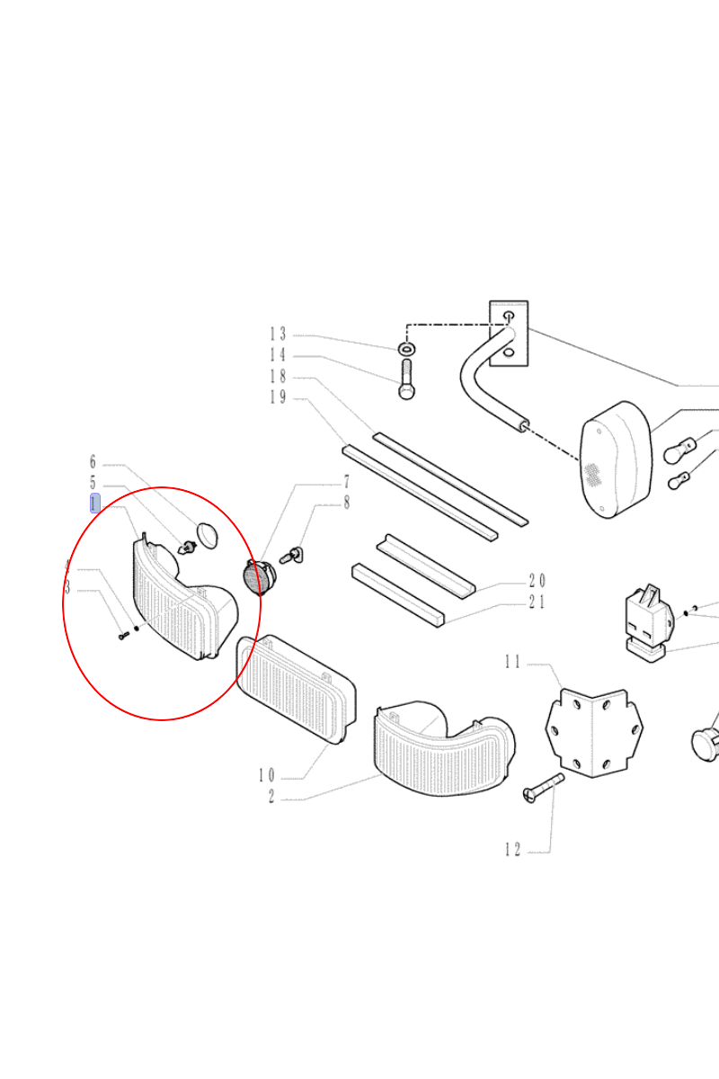 ЛАМПА ПЕРЕДНЯЯ ПРАВАЯ CASE CNH 87455685