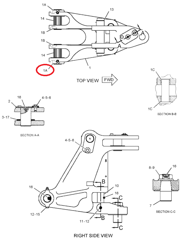 TULEJA KONIK CAT 426C 430D 430E 444E 60x74x48