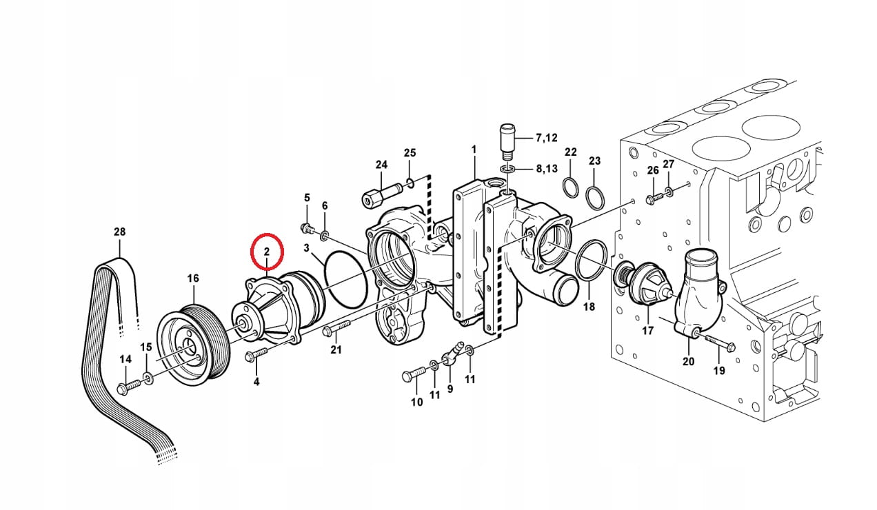ВОДЯНОЙ НАСОС VOLVO BL71 BL70 BL60 BL61
