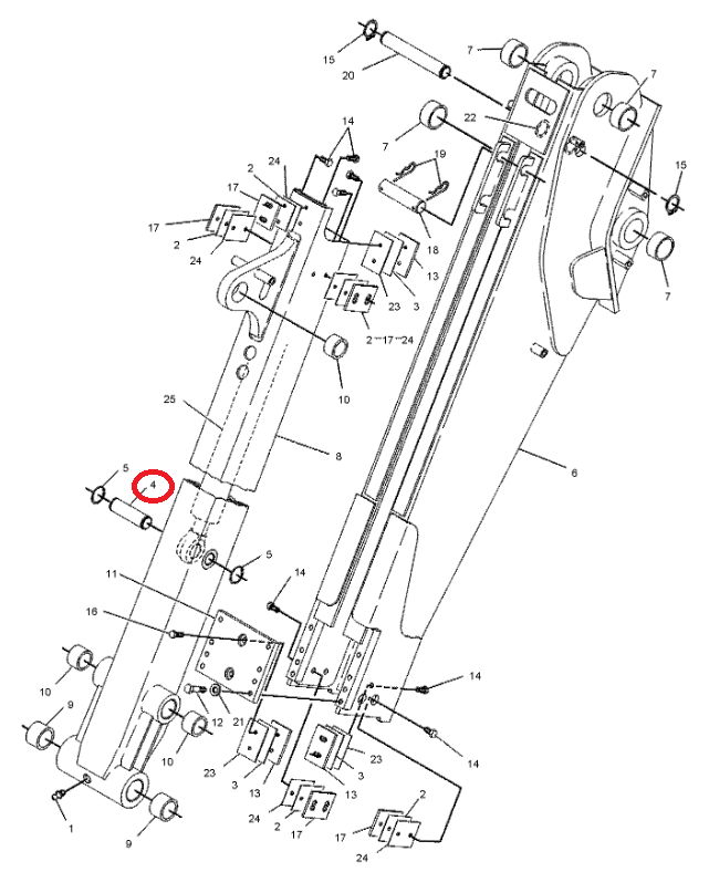 Палец руки кат 416Б 416К 426К 428К 9Р2956 35кс115