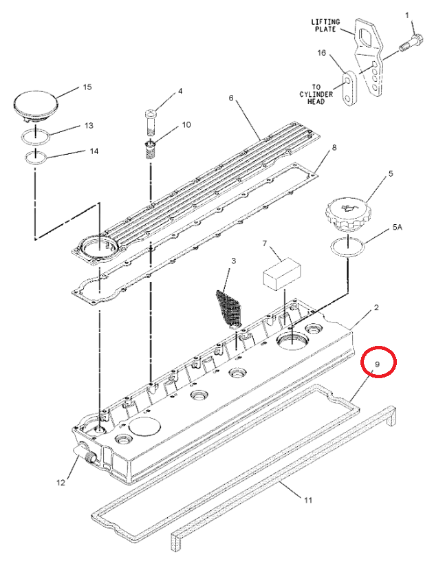 ПРОКЛАДКА КРЫШКИ КЛАПАНА CAT 428B 428C 1266671
