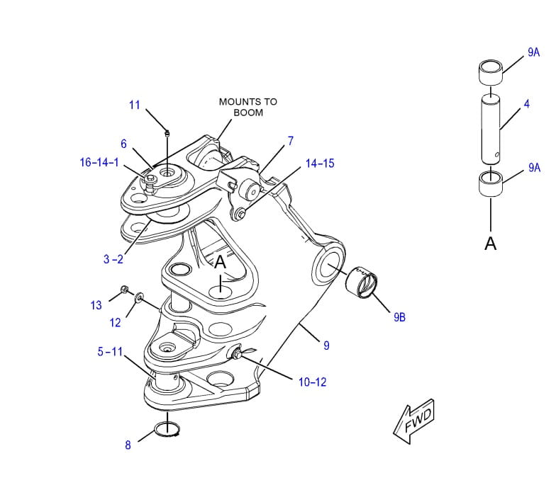 ШТИФТ ВРАЩЕНИЯ + ВТУЛКИ CAT 428E2 F ПОЛНЫЙ КОМПЛЕКТ