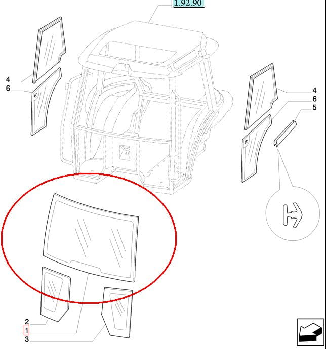 ПЕРЕДНЯЯ КРЫШКА NEW HOLLAND CASE 5089552