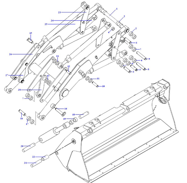 ВТУЛКА ШТИФТ CAT 428E ПЕРЕДНЯЯ ЛОЖКА КОМПЛЕКТ