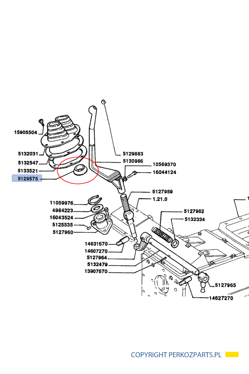 Уплотнение рычага New Holland Case CNH 5129575