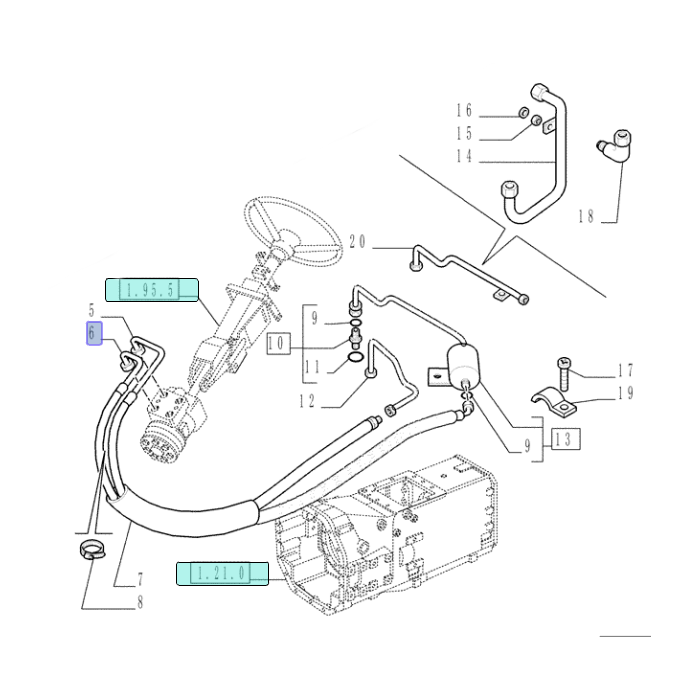 ШЛАНГ ORBITROLA NEW HOLLAND CASE CNH 82033319-82016476