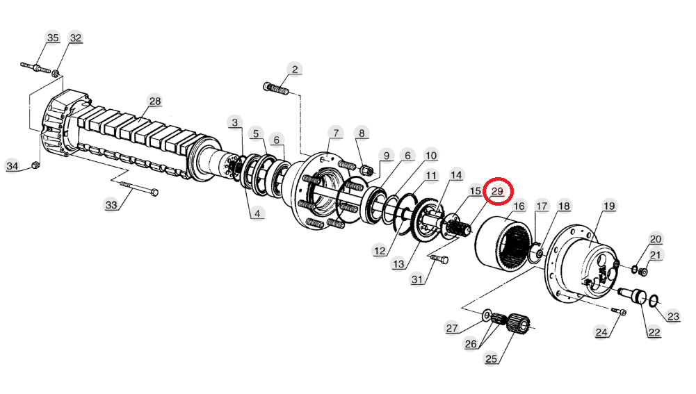 ПОЛУОСЬ MANITOU MLA 627 628 551625