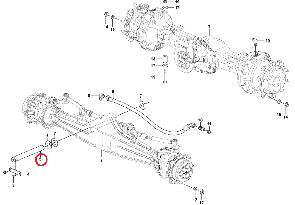 ПЕРЕДНИЙ МОСТОВОЙ ШТИФТ VOLVO BL60 70 71 15016695