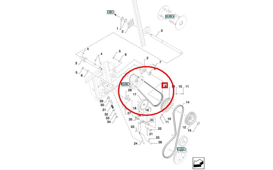 РЕМЕНЬ ПРИВОДА ОТДАЧИ NEW HOLLAND 87580099
