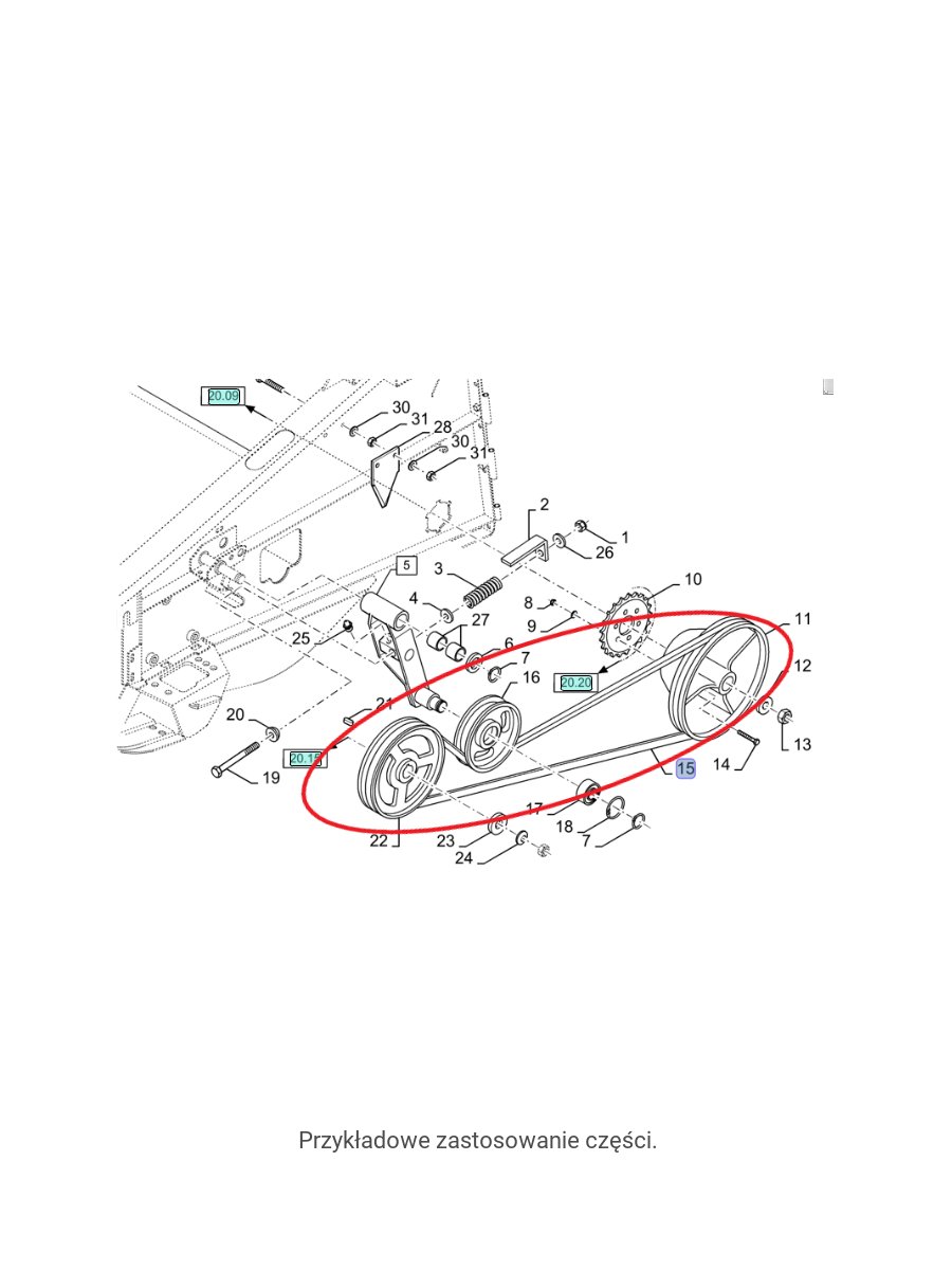 РЕМЕНЬ ПРИВОДА КОСЫ НОВЫЙ ТИП NEW HOLLAND CASE 84058255