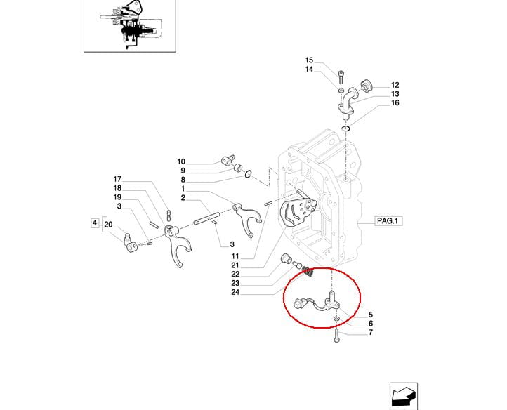 ДАТЧИК ВРАЩЕНИЯ ВАЛА ВОМ NEW HOLLAND CASE STEYR 87564776
