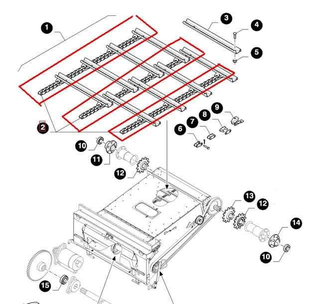 НАКЛОННАЯ КОНВЕЙЕРНАЯ ЦЕПЬ NEW HOLLAND 89837403-47483255